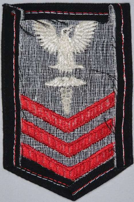 United States Navy Petty Officer 1st Class Rank Insignia Patch E6, Hospital Corpsman