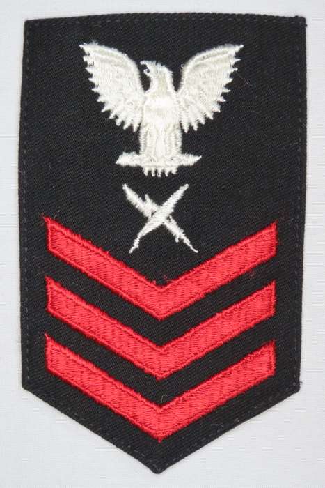 United States Navy Petty Officer 1st Class Rank Insignia Patch E6, Cryptologic Technician