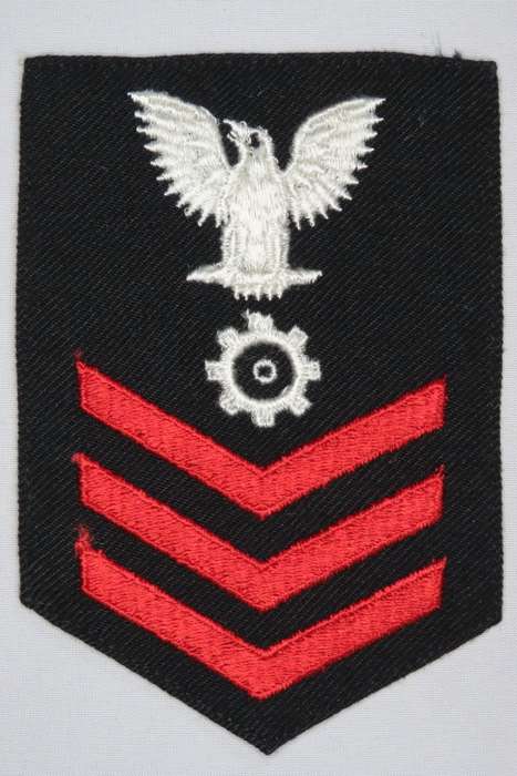 United States Navy Petty Officer 1st Class Rank Insignia Patch E6, Engineman