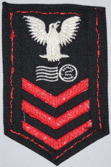 United States Navy Petty Officer 1st Class Rank Insignia Patch E6, Postal Clerk