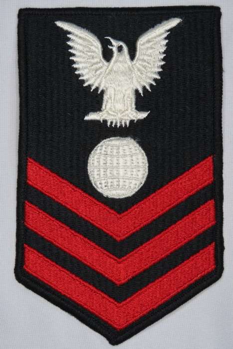 United States Navy Petty Officer 1st Class Rank Insignia Patch E6, Electrician`s Mate