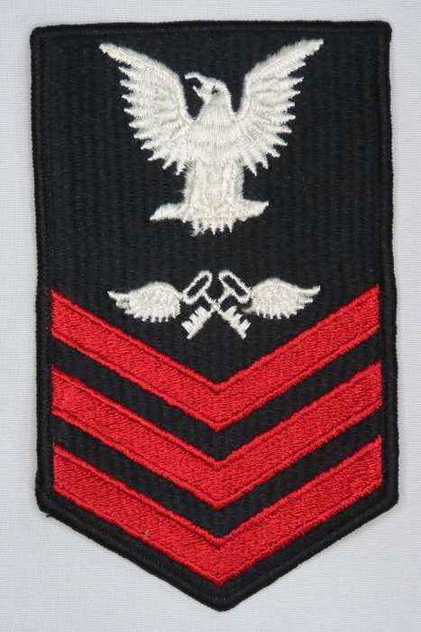 United States Navy Petty Officer 1st Class Rank Insignia Patch E6, Aviation Storekeeper