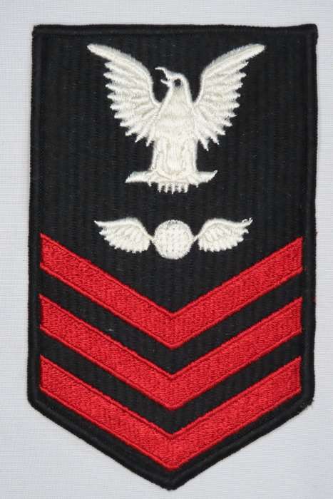 United States Navy Petty Officer 1st Class Rank Insignia Patch E6, Aviation Electrician`s Mate