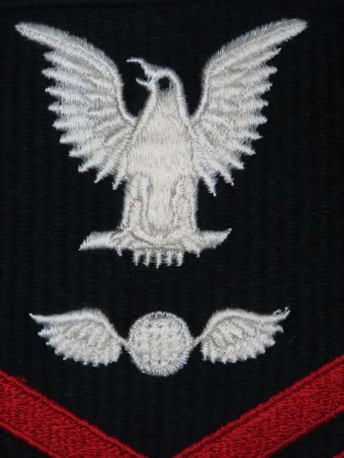 United States Navy Petty Officer 1st Class Rank Insignia Patch E6, Aviation Electrician`s Mate