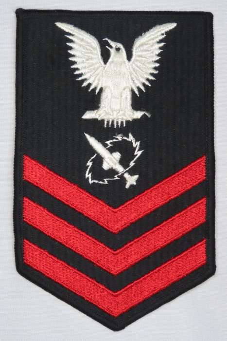 United States Navy Petty Officer 1st Class Rank Insignia Patch E6, Missile Technician
