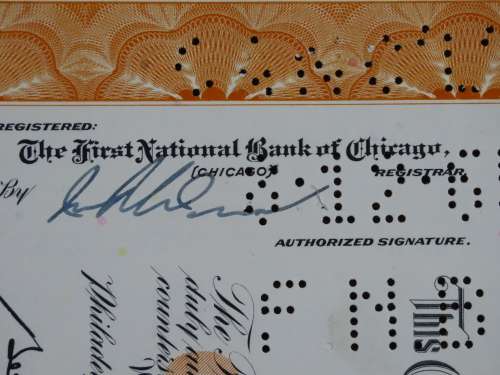Pennsylvania Railroad Company, Stock Certificate, 1965, 25 Shares