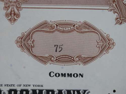 Erie Lackawanna Railroad Company, Stock Certificate, 1966, 75 Shares