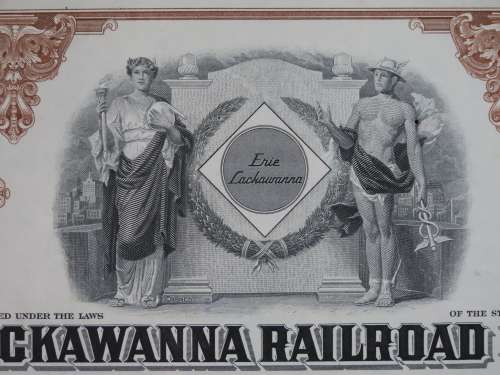 Erie Lackawanna Railroad Company, Stock Certificate, 1965, 35 Shares