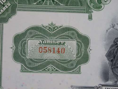 The Grand Union Company, Stock Certificate, 1957 , 5 Shares