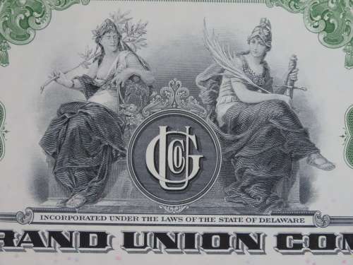 The Grand Union Company, Stock Certificate, 1957 , 5 Shares