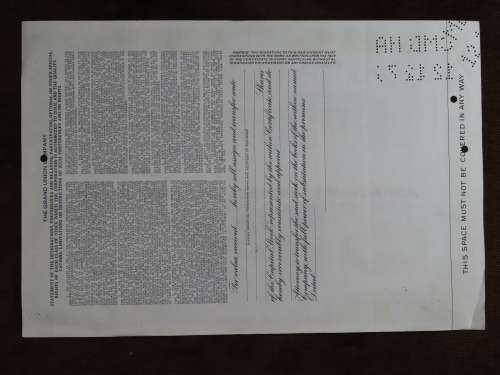 The Grand Union Company, Stock Certificate, 1957 , 5 Shares