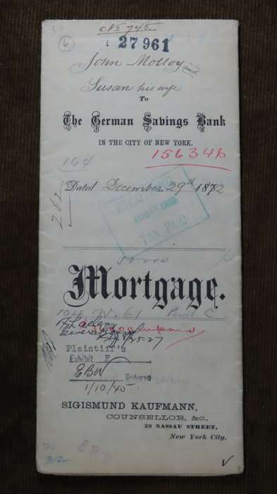 1882 Mortgage Indenture with Seal, Hand Written, New York City