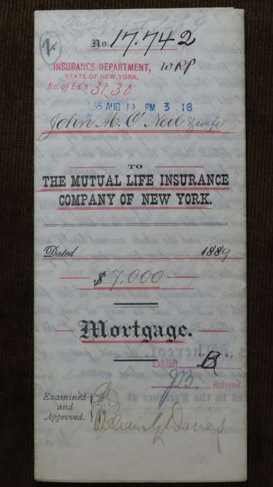 1889 Mortgage Indenture with Seal, Hand Written, New York City