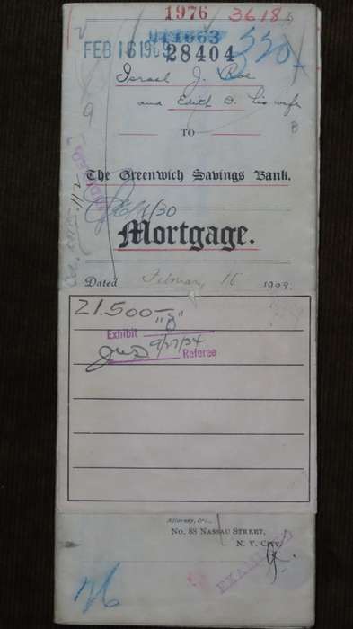 1909 Mortgage Indenture with Seal, Hand Written, New York City