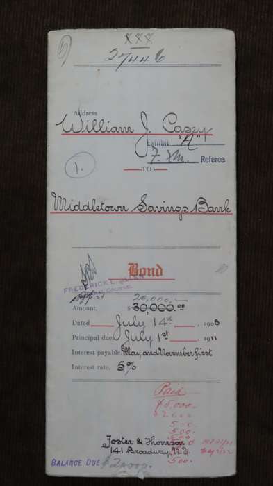 1908 Mortgage Indenture with Seal, Hand Written, New York City