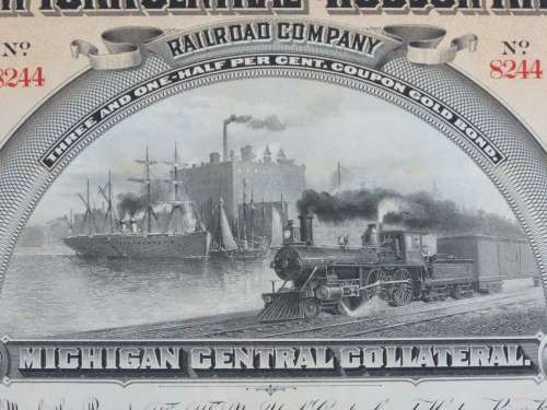 1898 New York Central and Hudson River Railroad, $1000 Gold Bond Certificate