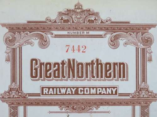 1926 Great Northern Railway Company, $1000 Gold Bond Certificate 7442