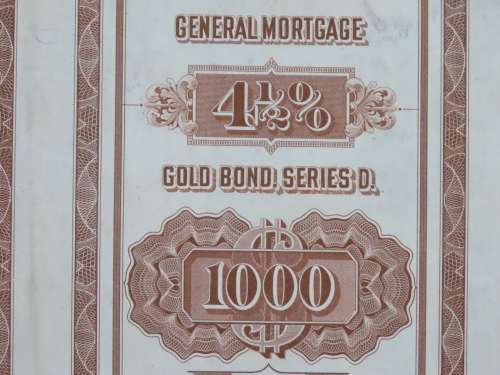 1926 Great Northern Railway Company, $1000 Gold Bond Certificate 3277