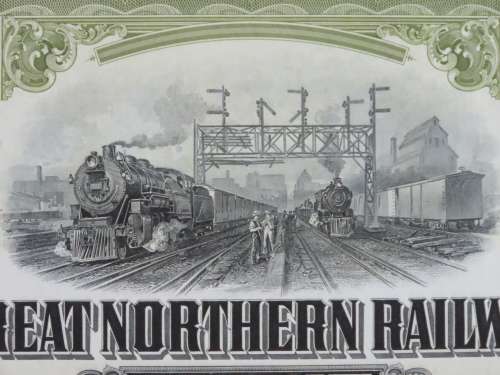 1945 Great Northern Railway Company, $1000 Gold Bond Certificate 23610