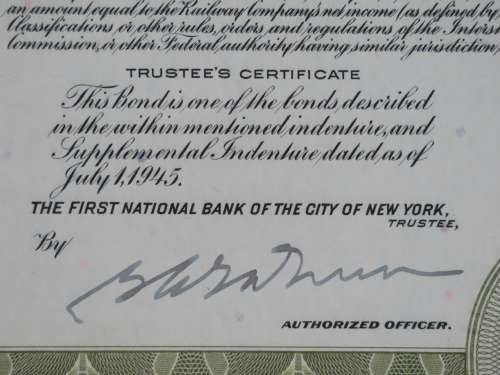 1945 Great Northern Railway Company, $1000 Gold Bond Certificate 23506