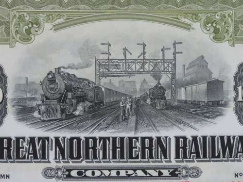 1945 Great Northern Railway Company, $1000 Gold Bond Certificate 23606