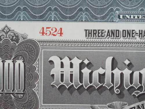 1902 The Michigan Central Railroad Company, $1000 Gold Bond Certificate 4524
