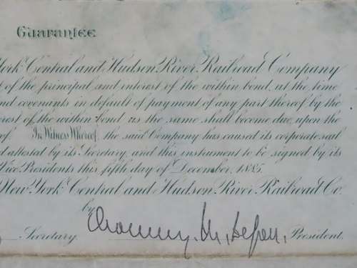 1885 West Shore Railroad Company, $1000 Bond Certificate 14142