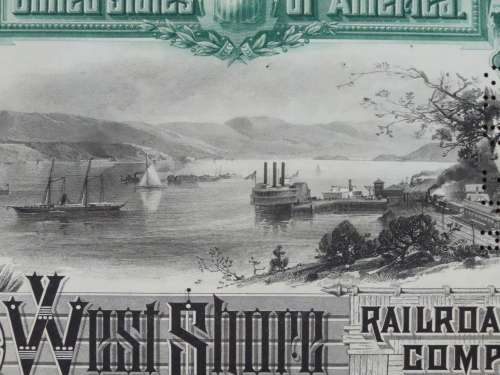 1885 West Shore Railroad Company, $1000 Bond Certificate 36553