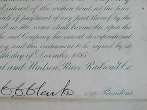 1885 West Shore Railroad Company, $1000 Bond Certificate 3905