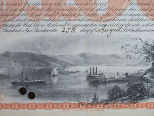 1927 West Shore Railroad Company, $1000 Bond Certificate M48631