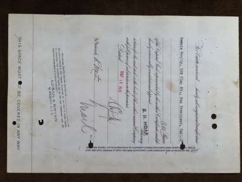 1932 North Butte Mining Company, Stock Certificate, 20 Shares , F13554