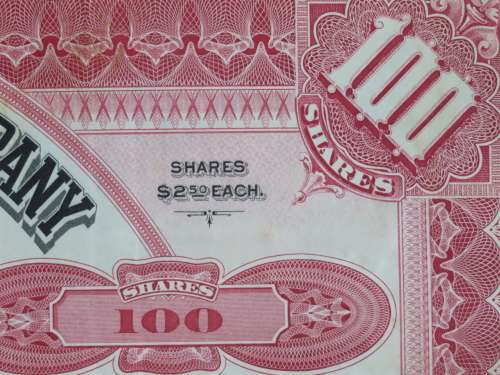 1930 Set of 2 North Butte Mining Company, Stock Certificate, 125 Shares , C5997