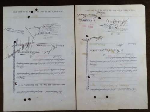1932 Set of 2 North Butte Mining Company, Stock Certificate, 175 Shares , C18598
