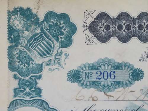 1901 Plume And Atwood Manufacturing Company, Stock Certificate, 200 Shares , 206