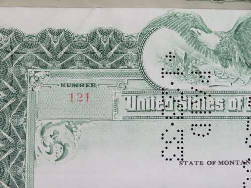 1919 City of Great Falls - South Side Sewer Bond, $1000 Bond, 121