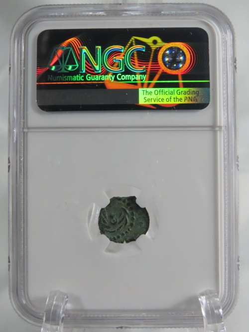 Ancient Judaea Half Prutat Coin, 4 BC NGC Herod Archelaus