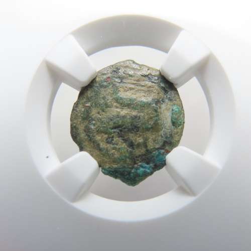 Ancient Judaea Half Prutat Coin, 4 BC NGC Herod Archelaus