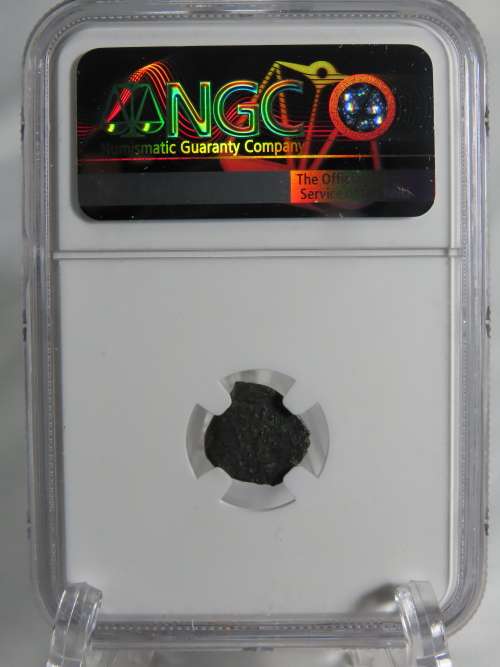 Ancient Judaea Widow`s Mite Coin, 135 to 37 BC NGC, Maccabean Kings Coins Of The Bible