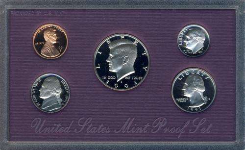 USA , 1991 Proof Coin Set