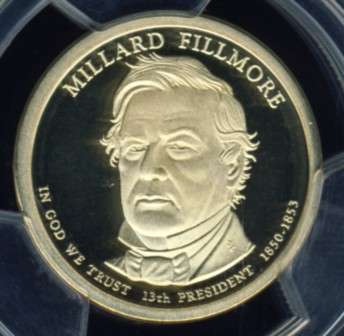 2010 PCGS Graded Proof-69 DCam, Presidential Dollar, $1, USA, America, Fillmore, First Strike