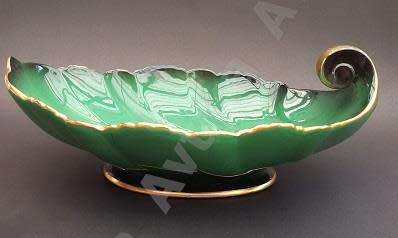 Exsquisite "Vert Royale" Carltonware Footed Bowl - Made in England.  Please read info