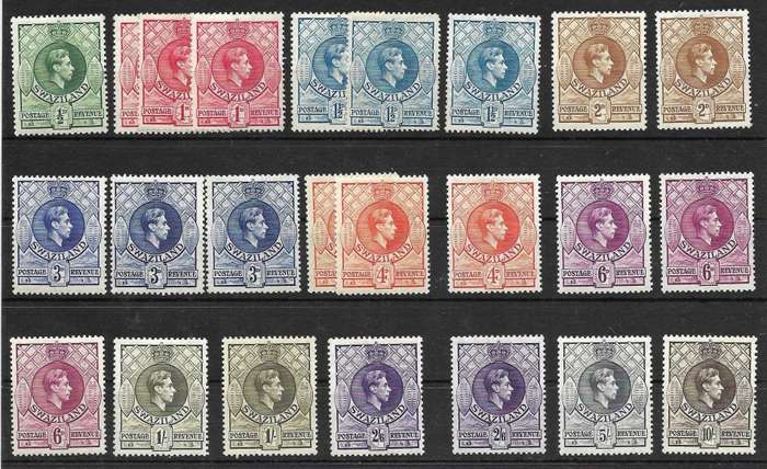 SWAZILAND KGVI COMPLETE EXTENDED SET