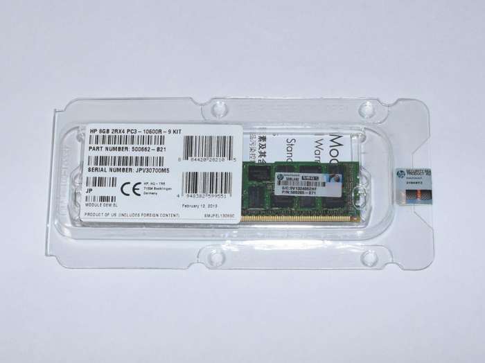 hp 8gb 2rx4 pc3l-10600r-9 kit