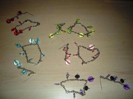 Scarf pins and bracelet