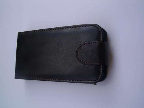 Black Leather Flip Case for iPhone 4G