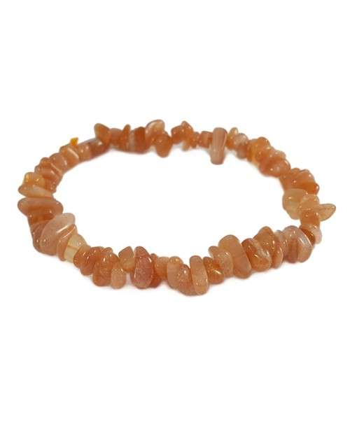 Natural chipstrand bracelet - SUNSTONE (ORANGE)