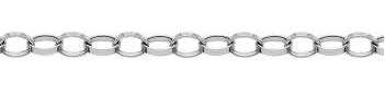 19cm Sterling Silver ROLO OVAL bracelet (4.6mm)