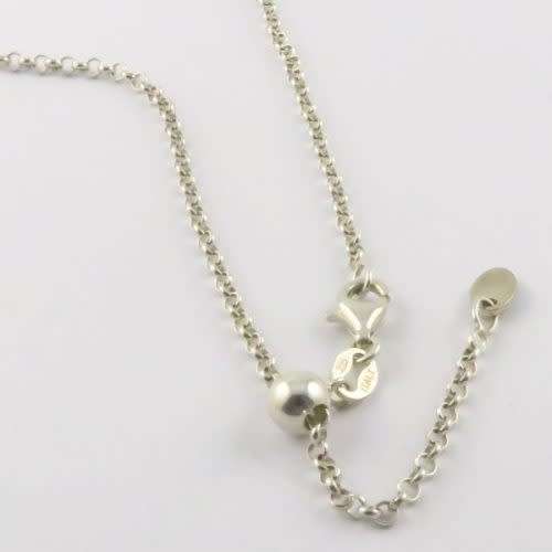 50cm Sterling Silver ROLO SLIDER neckchain (1.6mm) - adjustable length!