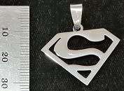 STAINLESS STEEL Pendant - Superman logo
