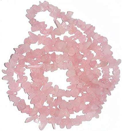 Natural ROSE QUARTZ chipstrand +-90cm
